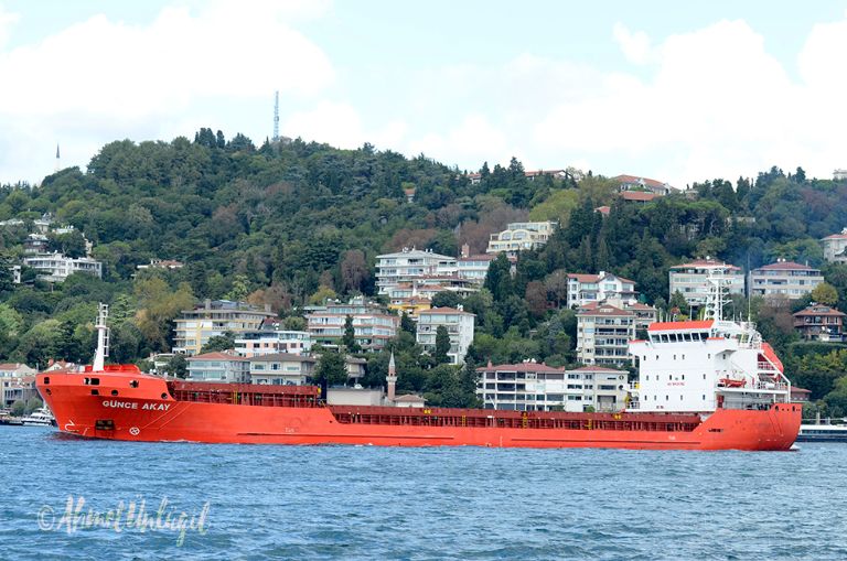 gunce akay (General Cargo Ship) - IMO 9421051, MMSI 374071000, Call Sign 3FBM under the flag of Panama