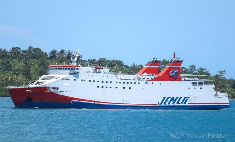 athaya (Passenger/Ro-Ro Cargo Ship) - IMO 9114567, MMSI 525119018, Call Sign YBRH2 under the flag of Indonesia