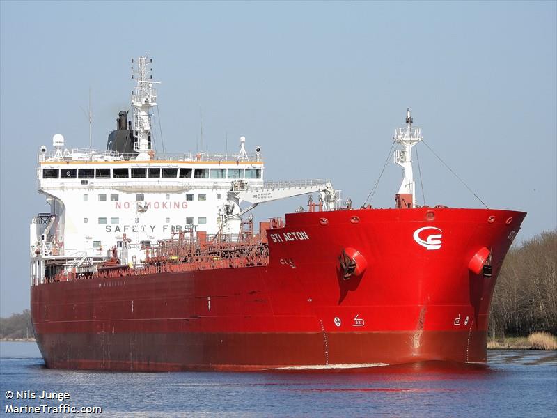 sti acton (Chemical/Oil Products Tanker) - IMO 9696553, MMSI 538005405, Call Sign V7DN6 under the flag of Marshall Islands