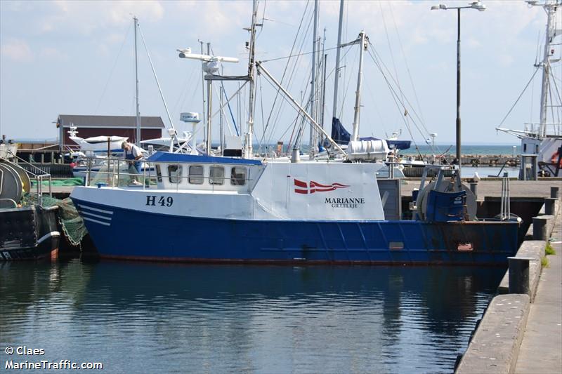 marianne h49 (Fishing vessel) - IMO , MMSI 219002504, Call Sign OU7408 under the flag of Denmark