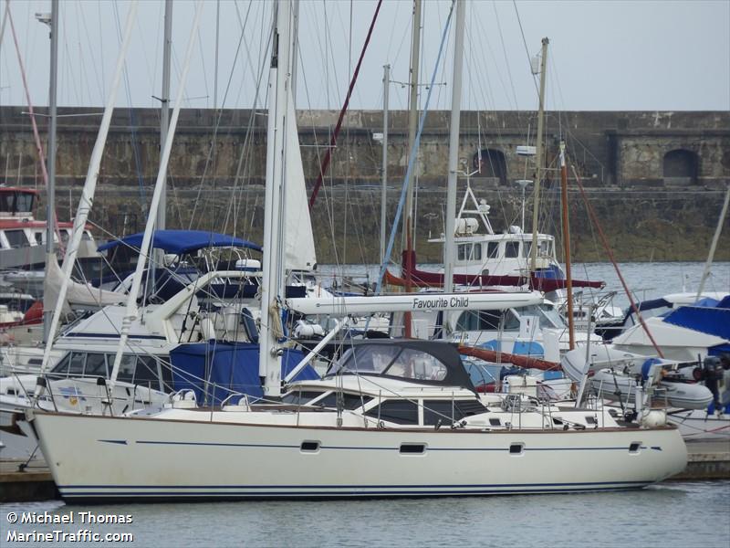 favourite child (Sailing vessel) - IMO , MMSI 232009045, Call Sign MBHE5 under the flag of United Kingdom (UK)