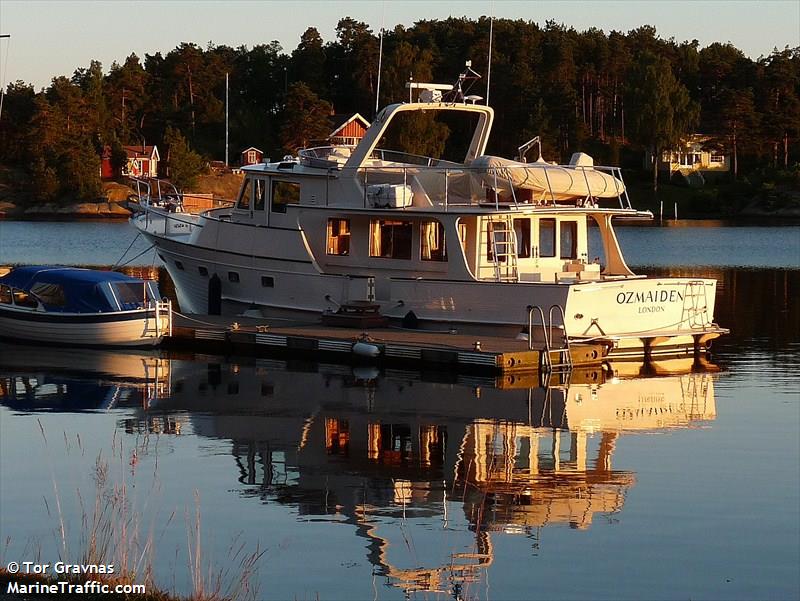 ozmaiden (Pleasure craft) - IMO , MMSI 235072169, Call Sign MNFH6 under the flag of United Kingdom (UK)
