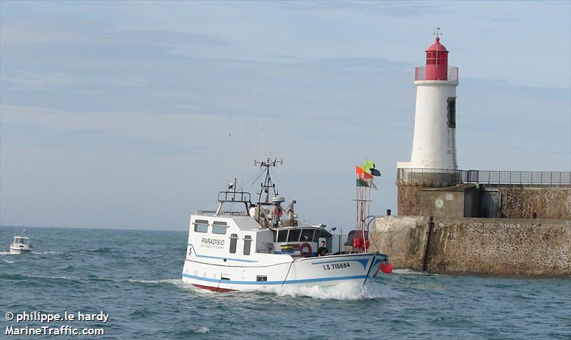 fv paradisio (Fishing vessel) - IMO , MMSI 227652390, Call Sign FI6362 under the flag of France
