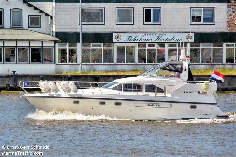 escape (Pleasure craft) - IMO , MMSI 244860245, Call Sign PC3416 under the flag of Netherlands
