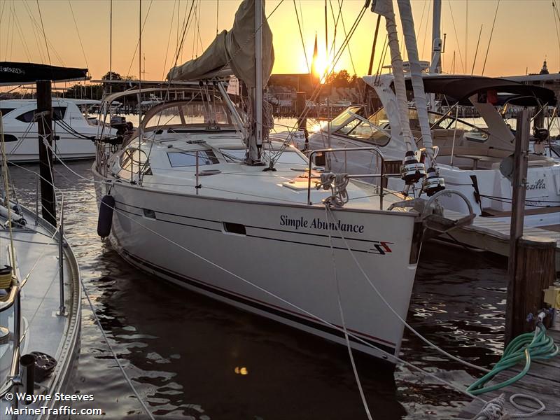 simple abundance (Pleasure craft) - IMO , MMSI 368032530 under the flag of United States (USA)