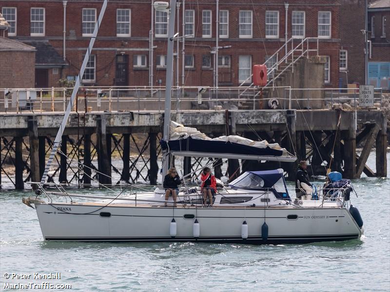 isiana (Sailing vessel) - IMO , MMSI 235008893, Call Sign VQJX7 under the flag of United Kingdom (UK)