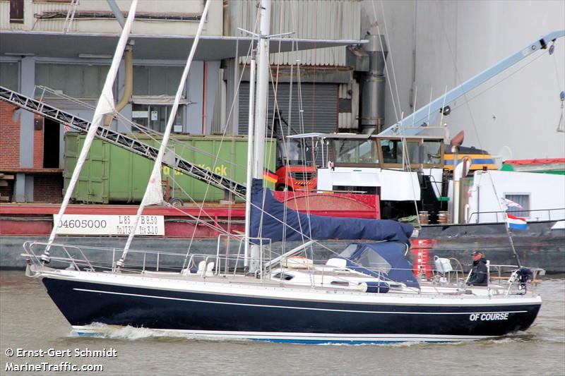 of course (Pleasure craft) - IMO , MMSI 244690800, Call Sign PB7272 under the flag of Netherlands