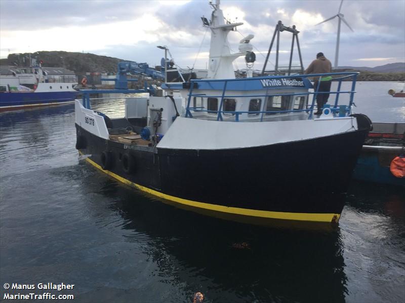 white heather (Fishing vessel) - IMO , MMSI 250001511, Call Sign EIFP6 under the flag of Ireland