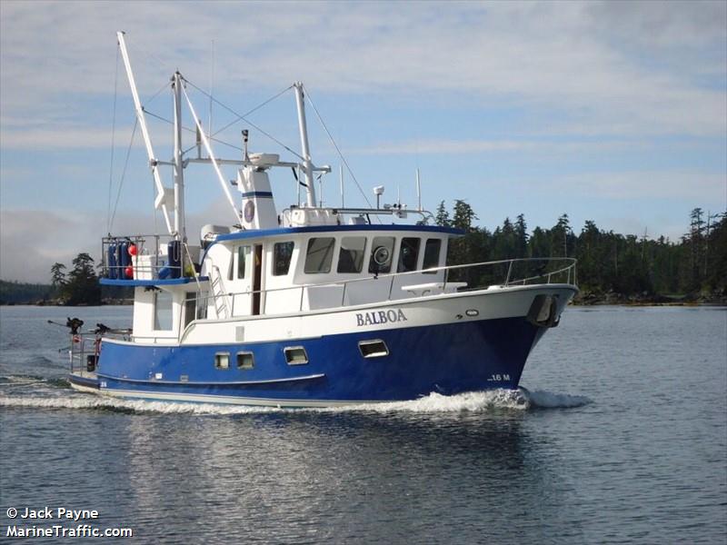 balboa (Pleasure craft) - IMO , MMSI 316010663 under the flag of Canada