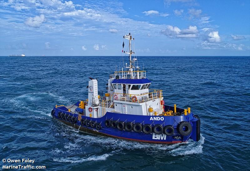 m.v. ando (Tug) - IMO , MMSI 503399200, Call Sign VNW6299 under the flag of Australia