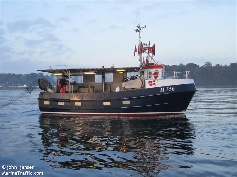 h356 flid (Fishing vessel) - IMO , MMSI 219005965, Call Sign XPD6127 under the flag of Denmark