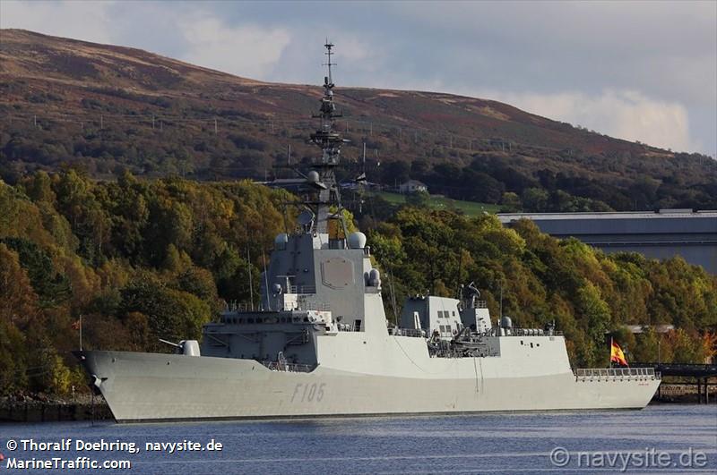 espnavy ship f105 (-) - IMO , MMSI 225920870, Call Sign EBDE under the flag of Spain
