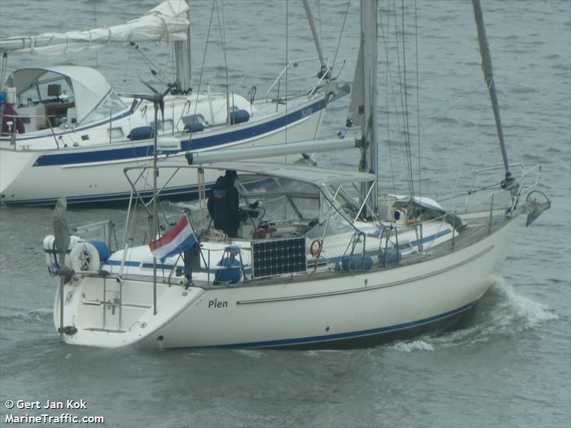 pien (Sailing vessel) - IMO , MMSI 244140336, Call Sign PE8560 under the flag of Netherlands
