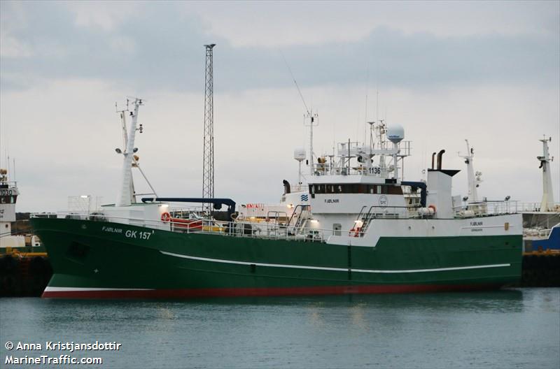 fjolnir (Fishing Vessel) - IMO 6903462, MMSI 251267110, Call Sign TFGS under the flag of Iceland