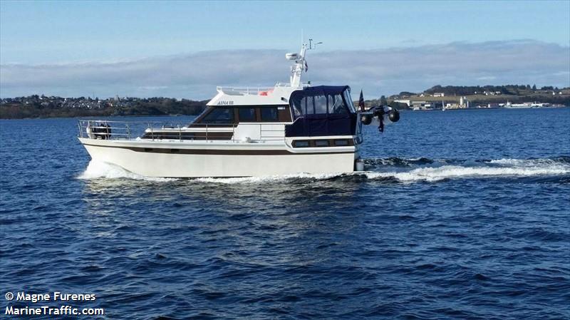aina iii (Pleasure craft) - IMO , MMSI 257058610, Call Sign LD2407 under the flag of Norway