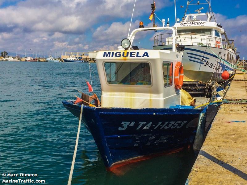 miguela (Unknown) - IMO , MMSI 224334450 under the flag of Spain