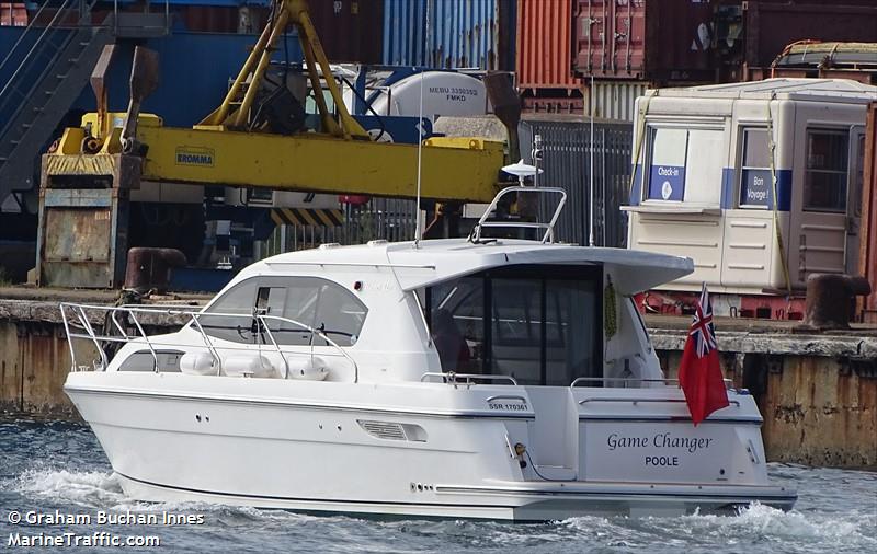 game changer (Pleasure craft) - IMO , MMSI 232013662, Call Sign MCNA8 under the flag of United Kingdom (UK)