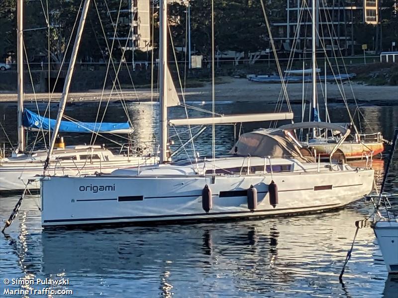origami (Sailing vessel) - IMO , MMSI 503078230 under the flag of Australia