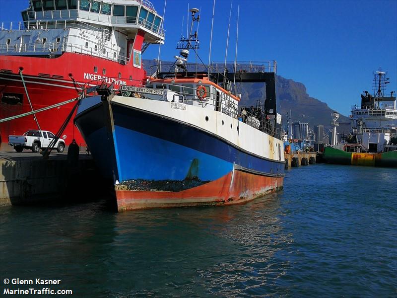 boetie bert (Fishing vessel) - IMO , MMSI 601387000, Call Sign ZR 3087 under the flag of South Africa