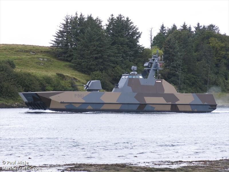 warship p961 (-) - IMO , MMSI 257012000, Call Sign LBAD under the flag of Norway