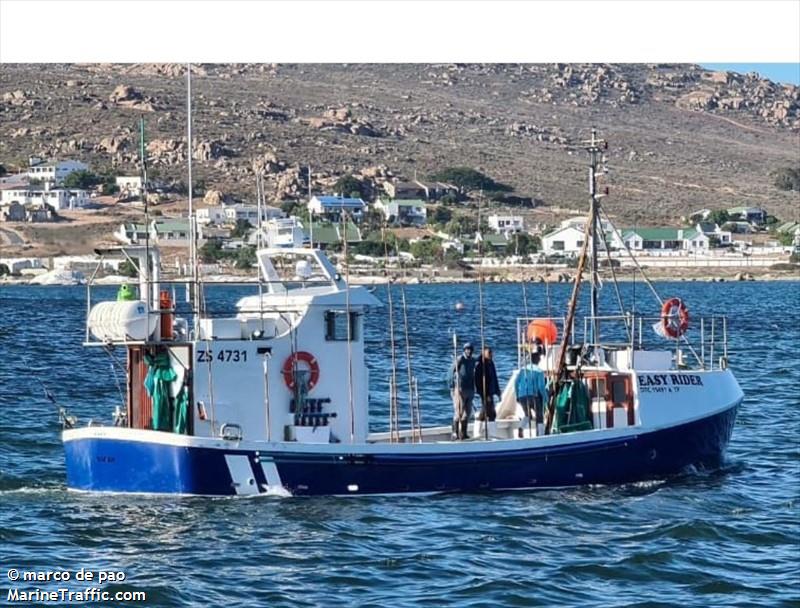 easy rider (Fishing vessel) - IMO , MMSI 601987500, Call Sign ZS4731 under the flag of South Africa
