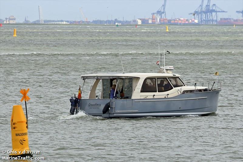 greenforce (Pleasure craft) - IMO , MMSI 205384630, Call Sign OP3846 under the flag of Belgium