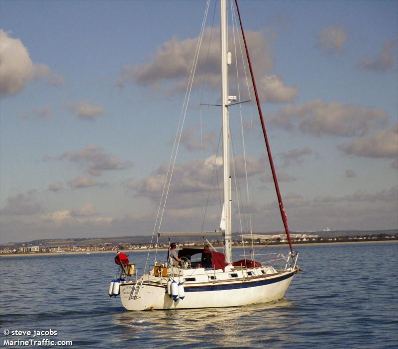 first dawn treader (Sailing vessel) - IMO , MMSI 235033337, Call Sign MQUV4 under the flag of United Kingdom (UK)
