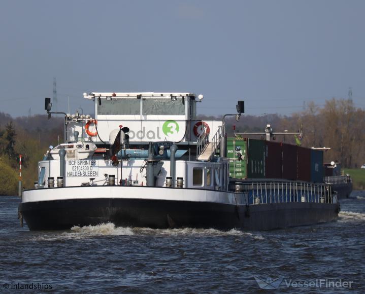 bcf sprinter (Cargo ship) - IMO , MMSI 211797150, Call Sign DA3909 under the flag of Germany