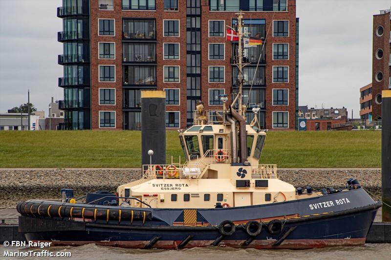 svitzer rota (Tug) - IMO 9760859, MMSI 219285000, Call Sign OXKT2 under the flag of Denmark