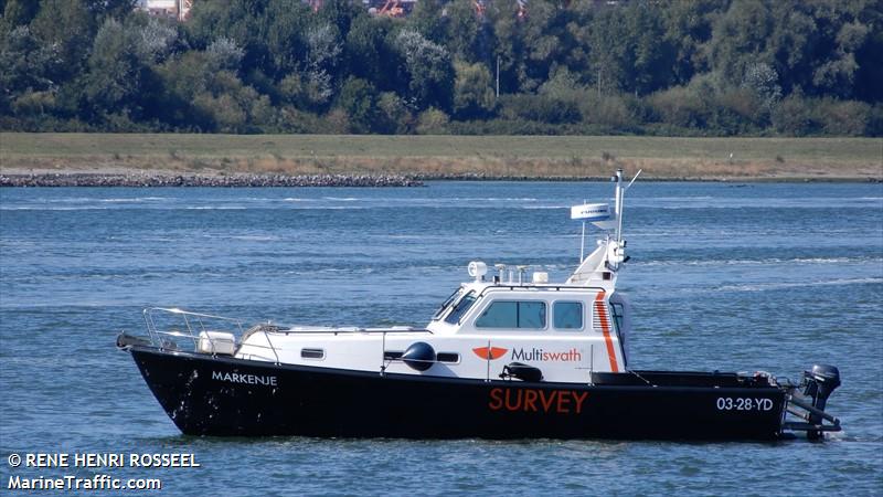 markenje (Dredging or UW ops) - IMO , MMSI 244092263, Call Sign PC3137 under the flag of Netherlands