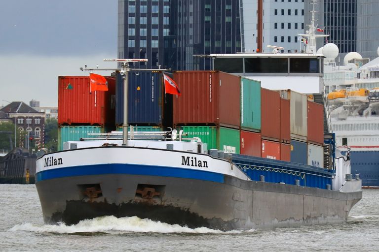 milan (Cargo ship) - IMO , MMSI 244660098, Call Sign PI4219 under the flag of Netherlands