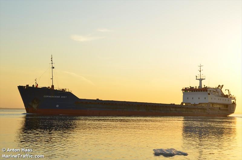 sormovskiy3067 (General Cargo Ship) - IMO 8704559, MMSI 273311900, Call Sign UBWC under the flag of Russia