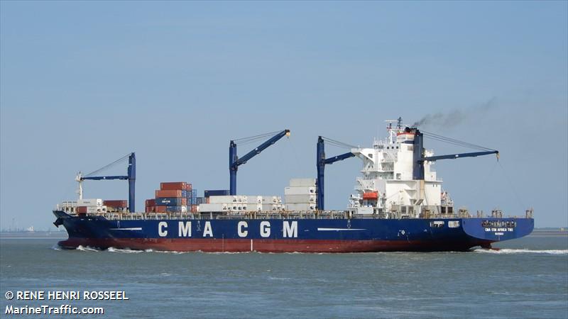 cma cgm africa two (Container Ship) - IMO 9451927, MMSI 311043300, Call Sign C6YR9 under the flag of Bahamas