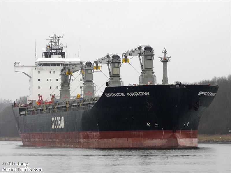 spruce arrow (General Cargo Ship) - IMO 9232814, MMSI 311288000, Call Sign C6SD9 under the flag of Bahamas