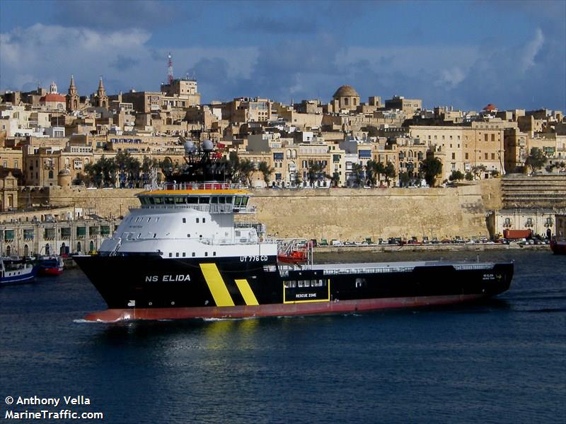 ns elida (Offshore Tug/Supply Ship) - IMO 9657624, MMSI 319058100, Call Sign ZGDM2 under the flag of Cayman Islands