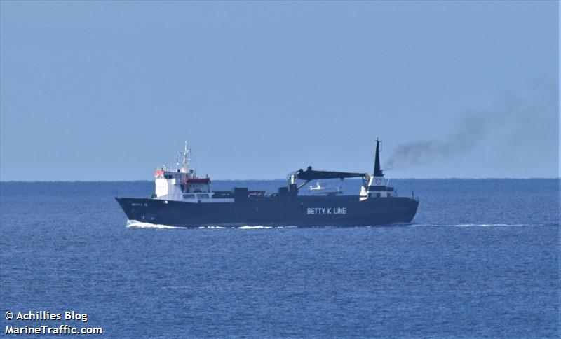 betty k vi (Palletised Cargo Ship) - IMO 8801216, MMSI 354543000, Call Sign HP5720 under the flag of Panama