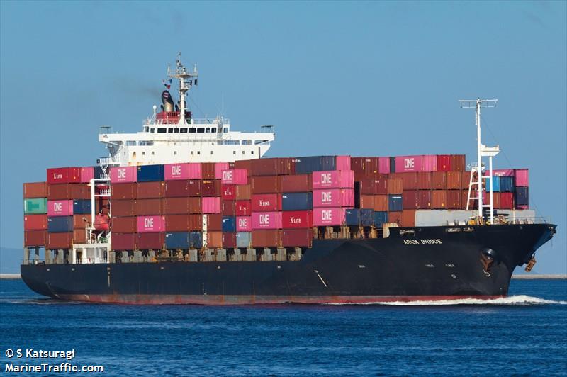 arica bridge (Container Ship) - IMO 9451484, MMSI 357848000, Call Sign 3FBA4 under the flag of Panama