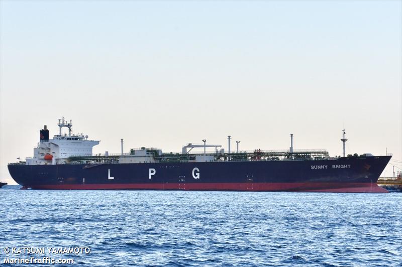 sunny bright (LPG Tanker) - IMO 9287948, MMSI 431653000, Call Sign 7KDS under the flag of Japan