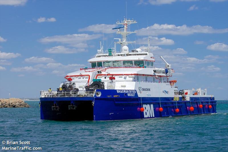bhagwan dryden (Offshore Support Vessel) - IMO 9680968, MMSI 503010110, Call Sign VHCO under the flag of Australia