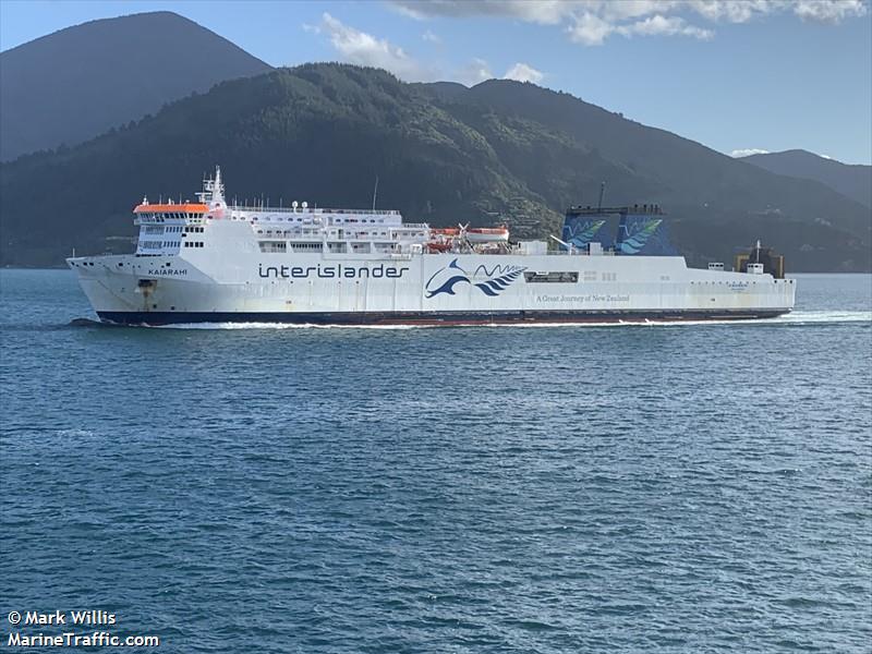 kaiarahi (Passenger/Ro-Ro Cargo Ship) - IMO 9147291, MMSI 512144000, Call Sign ZMKL under the flag of New Zealand