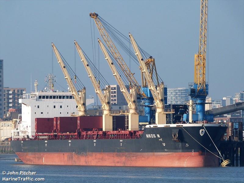 nikos n (Bulk Carrier) - IMO 9412646, MMSI 538007185, Call Sign V7AR5 under the flag of Marshall Islands