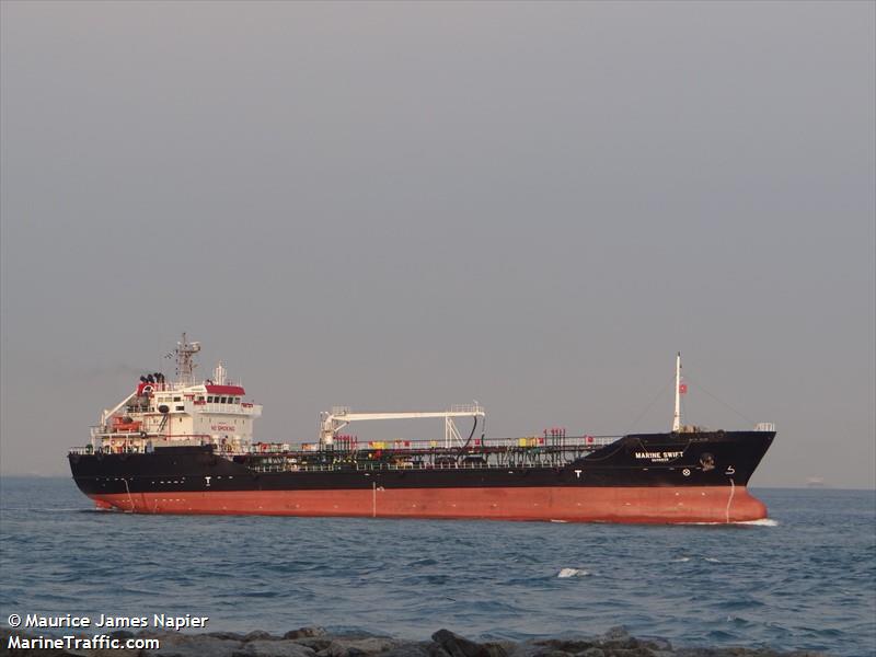 marine swift (Oil Products Tanker) - IMO 9550125, MMSI 563042900, Call Sign 9V8368 under the flag of Singapore