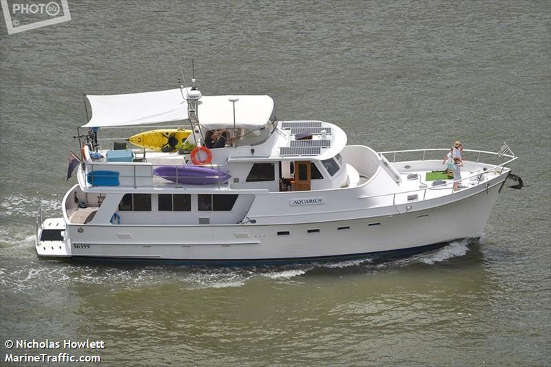 mv aquarius (Pleasure craft) - IMO , MMSI 503076750, Call Sign VHNH under the flag of Australia
