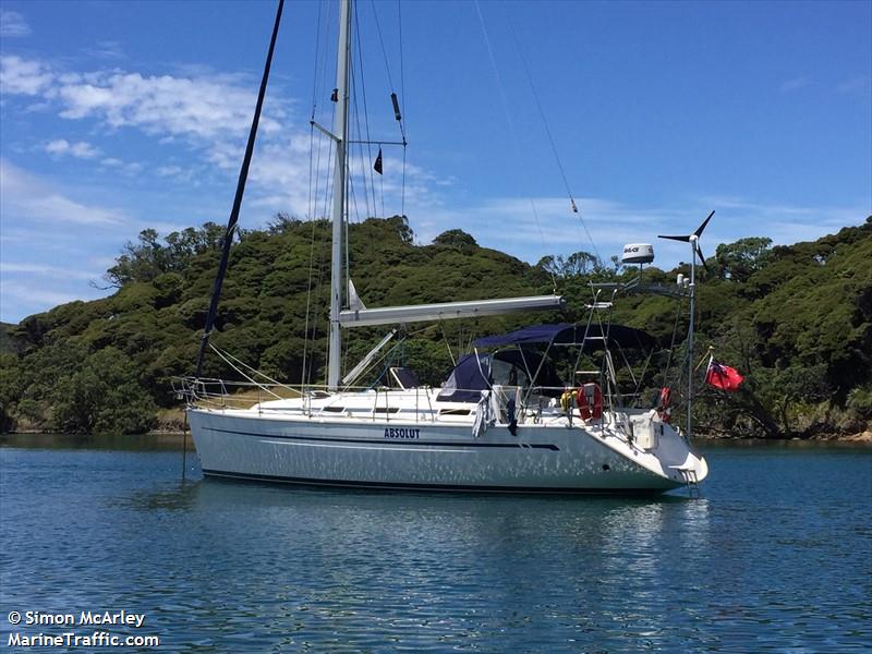 absolut (Sailing vessel) - IMO , MMSI 512005339, Call Sign ZMQ2892 under the flag of New Zealand