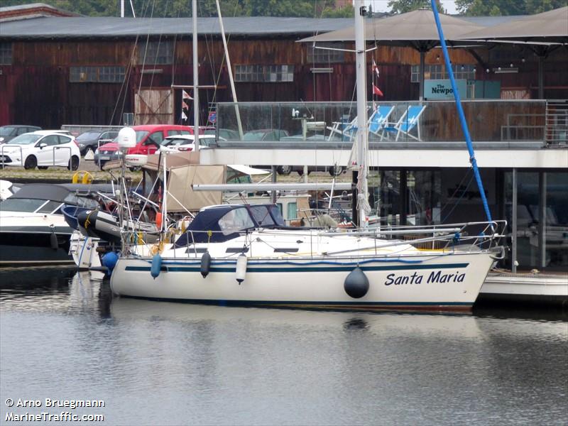 santa maria (Pleasure craft) - IMO , MMSI 211502890, Call Sign DA5030 under the flag of Germany