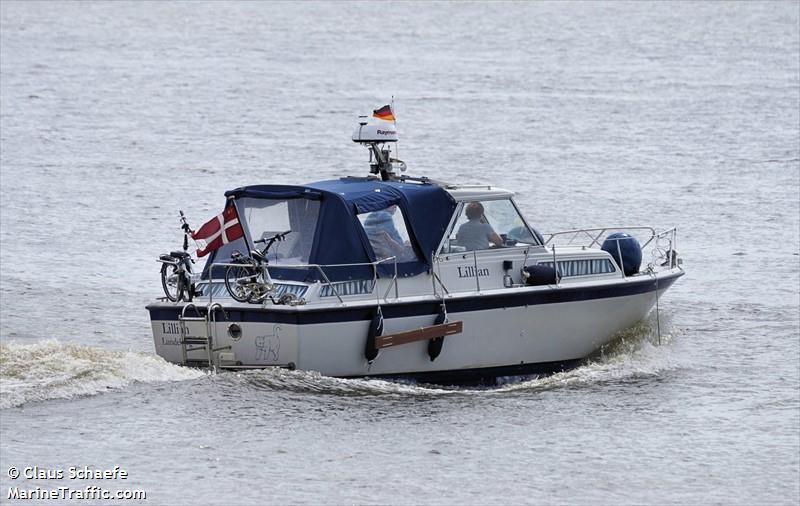 lillian (Pleasure craft) - IMO , MMSI 219018004, Call Sign XPE4984 under the flag of Denmark