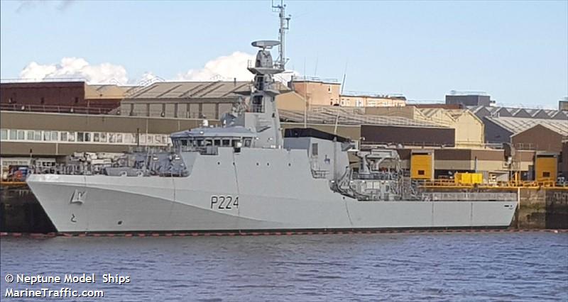 british warship (Patrol Vessel) - IMO 9752072, MMSI 232003590 under the flag of United Kingdom (UK)