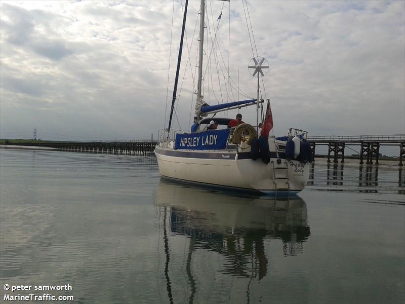 hipsley lady (Sailing vessel) - IMO , MMSI 235081628, Call Sign MKTS4 under the flag of United Kingdom (UK)