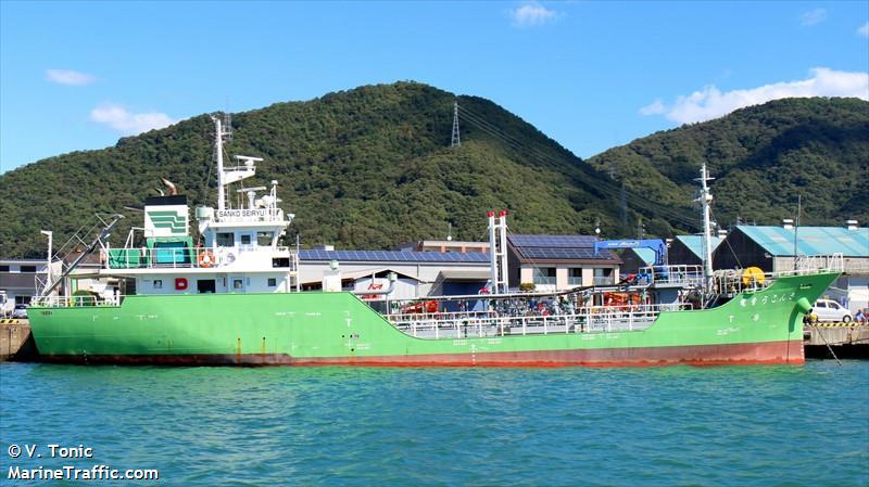 sankouseiryu (Tanker) - IMO , MMSI 431009652, Call Sign JD4182 under the flag of Japan