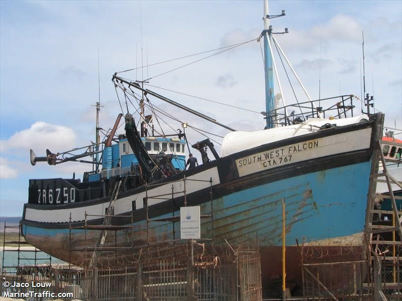 s0uth west falcon (Fishing vessel) - IMO , MMSI 601812000, Call Sign ZR 6250 under the flag of South Africa